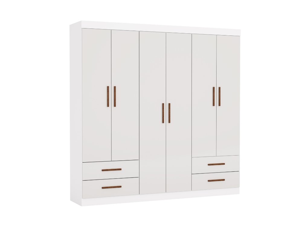 Guarda-Roupa Hércules 6 portas e 4 gavetas - Branco