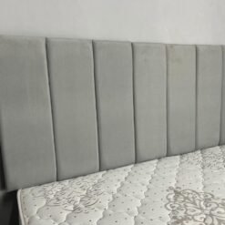 Cabeceira Clean Casal - Prata Veludo