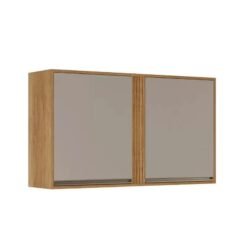 Aéreo Cozinha Pérola Larg. 1.20m Cinamomo/Off 2 Portas - Sallêto