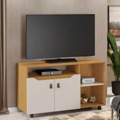 Rack Seleto Larg. 1.21m Cinamomo/Off para TV até 49" - JCM