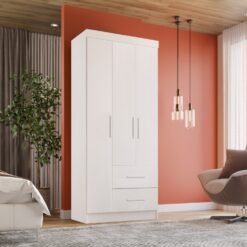 Guarda Roupa Estrela 3 portas - Branco