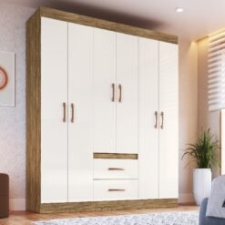 Guarda-Roupa Montevidéu - Off White/Nogueira