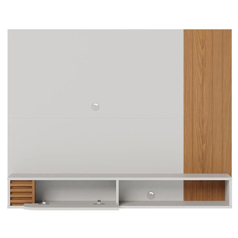 Home Suspenso Jurerê Larg. 1.60m Off/Freijó Para TV até 60" - Colibri - Imagem 4