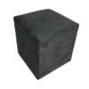 Puff quadrado - Cinza Suede