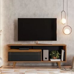 Rack Bancada NT 1315  Larg. 1.63m Freijó/Preto para TV até 60" - Notável