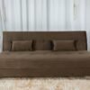 Sofá Cama Arpoador Veludo Marrom Larg. 1.85m