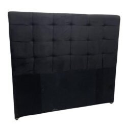 Cabeceira Silas Queen - Preto Suede