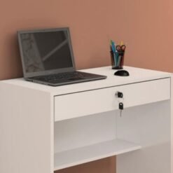 Escrivaninha Andorinha 1 Gaveta Com Chave - Branca