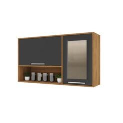 Armário de Cozinha Aéreo Paris 1,20 - Cinamomo/Grafite