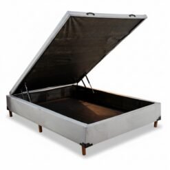 Box Baú Casal Carioca Sued Cinza 138x188x40 Blindado - Bioflex