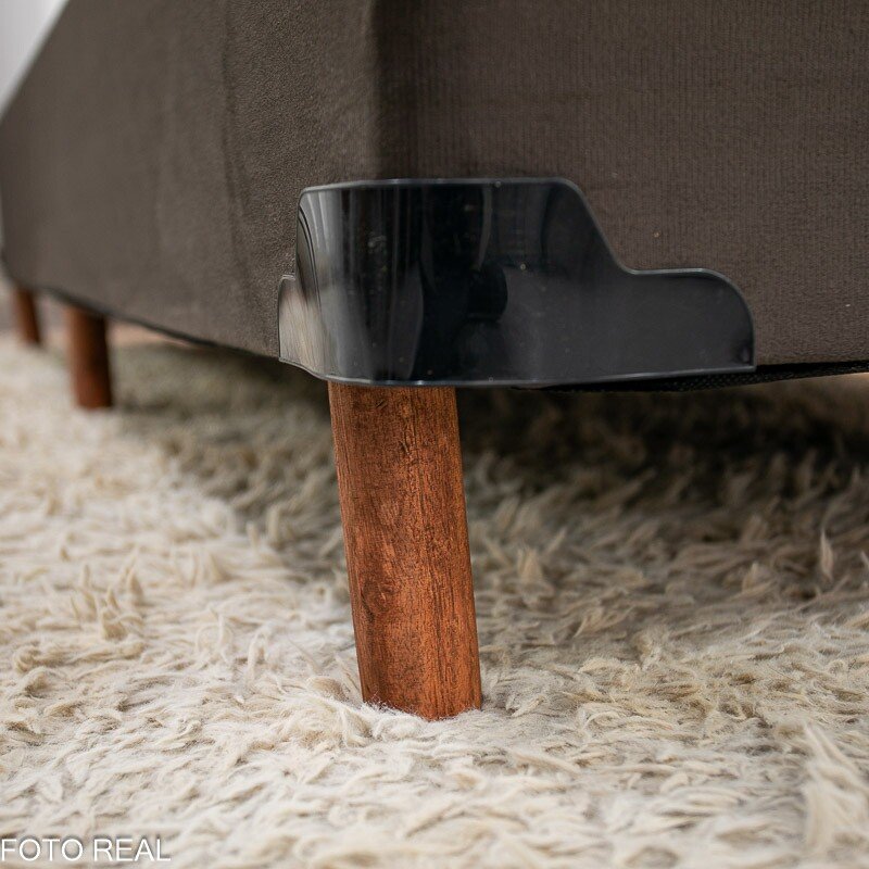 Box Baú Solteiro Carioca Sued Marrom Blindado Bioflex + Colchão Solteiro Soffie Lotus 88x188x54 D20 - Nosso Sonho - Imagem 5