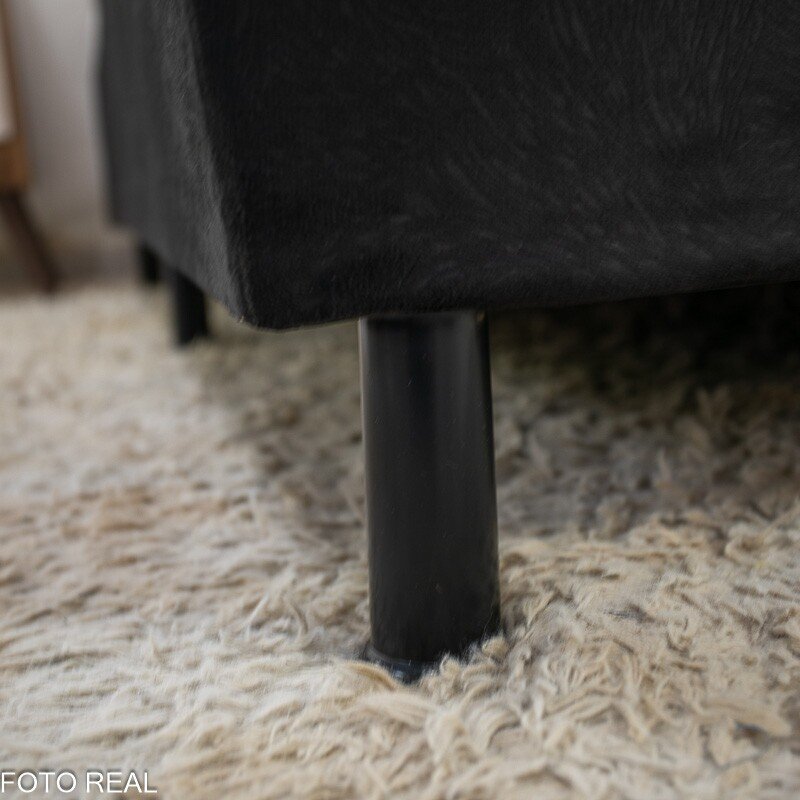 Box Casal Bipartida Sued Preto Nosso Sonho + Colchão Casal Essential Pocket Molas Ensacadas 138x188x68 - Inovaflex | Suporta até 240kg - Imagem 6