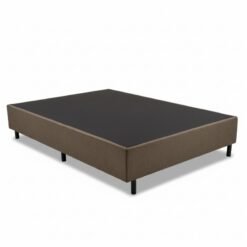 Box Casal Sued Marrom 138x188x37 - Nosso Sonho