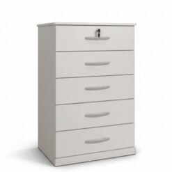 Cômoda 5 Gavetas Vane 013 Larg. 0.60m Branco JL Móveis.