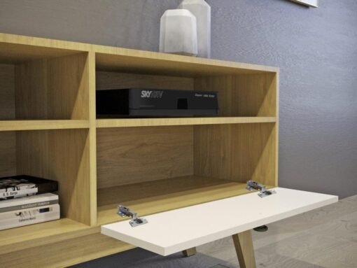 Rack Houston Com Painel América 50" - Cinamomo/Off White - Imagem 3