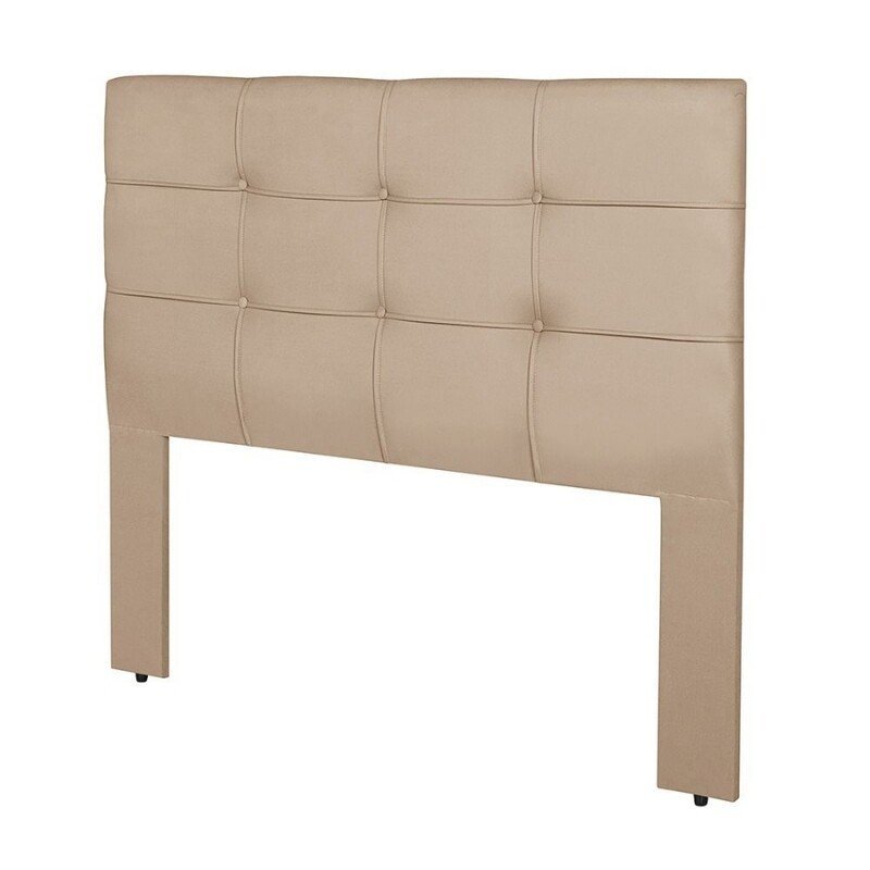Cabeceira Cama Box Queen 1.60 Eslovênia Veludo Bege