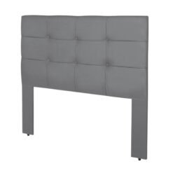 Cabeceira Cama Box Casal 1.40 Eslovênia Veludo Cinza