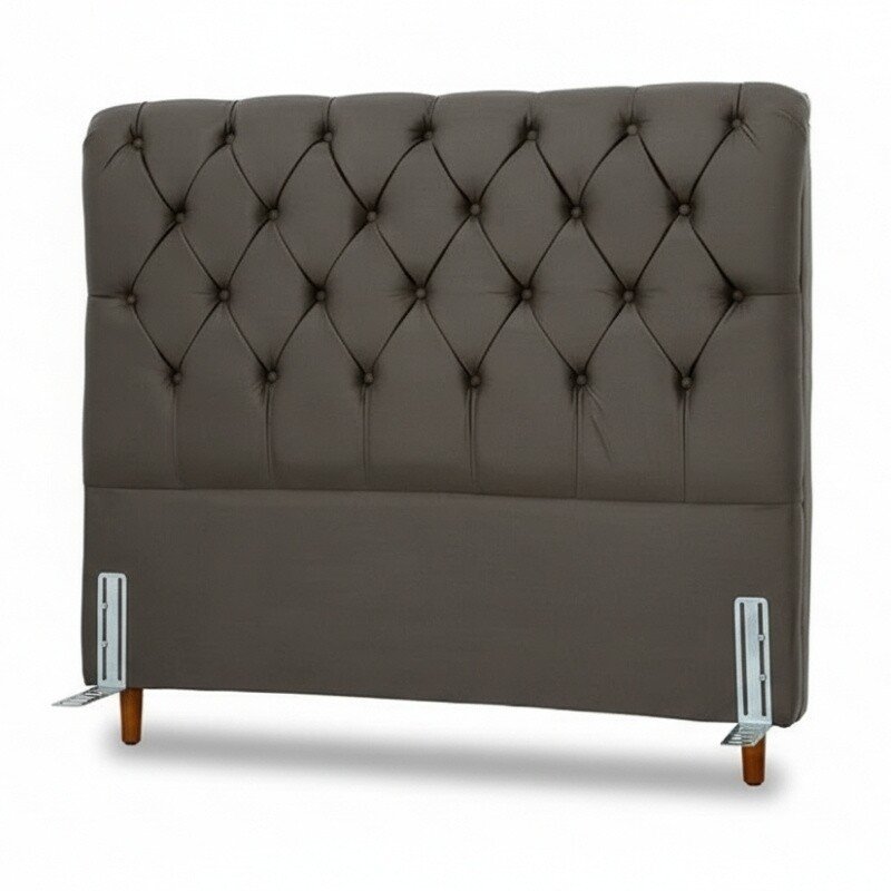 Cabeceira Casal Lavínia Sued Marrom Largura 1.40m