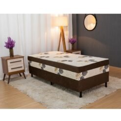 Unibox Solteiro Marrom 88x188x62 Nosso Sonho | Suporta até 100kg