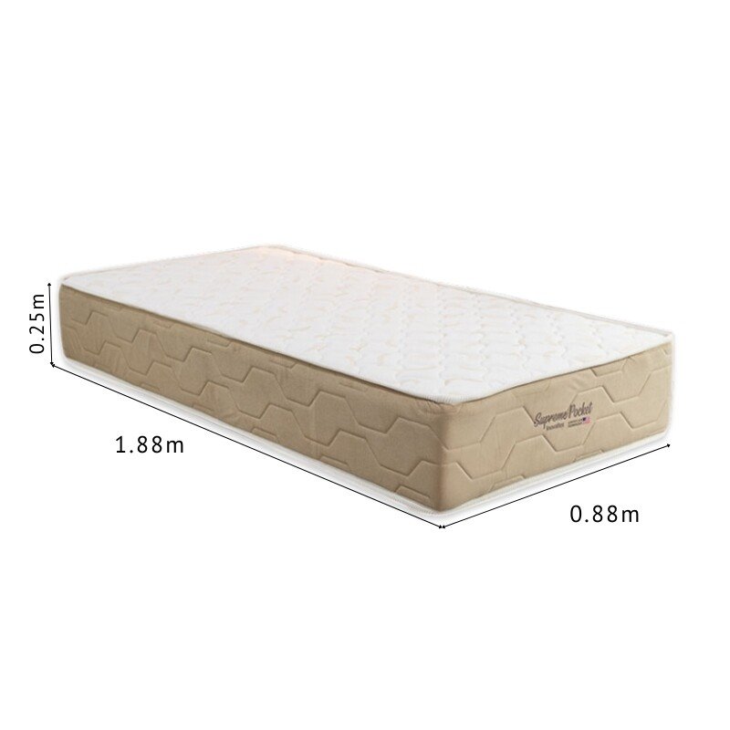 Colchão Solteiro Supreme Pocket Molas Ensacadas 88x188x25 - Inovaflex | Suporta até 120kg - Imagem 3
