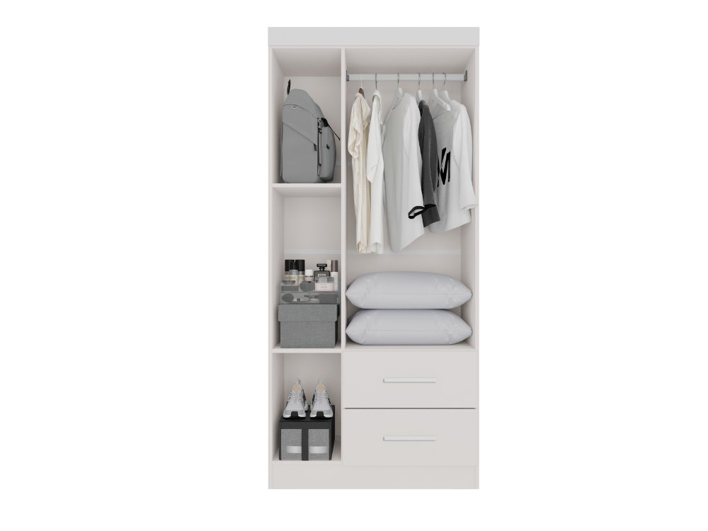 Guarda Roupa Estrela 3 portas - Branco - Imagem 2