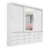 Guarda-Roupa Meridian 3 portas e 9 gavetas - Branco