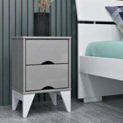 Mesa de Cabeceira Twister 2 Gavetas Tcil -  Off White