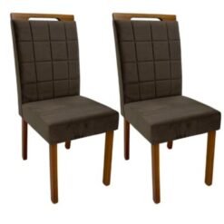 Conjunto Cadeiras Las Vegas 2 unidades - Cinamomo/Marrom
