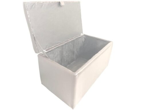 Recamier Baú Solteiro - Branco Corino - Imagem 2