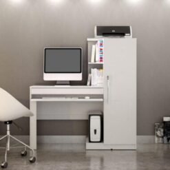 Escrivaninha Office 1 porta 1 gaveta - Branco