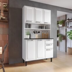 Armário Kit de Cozinha 1,05m Pratika - Branco