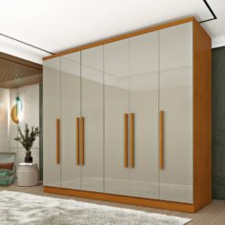 Guarda-Roupa Veneza 6 Portas Tcil - Cinamomo/Off White