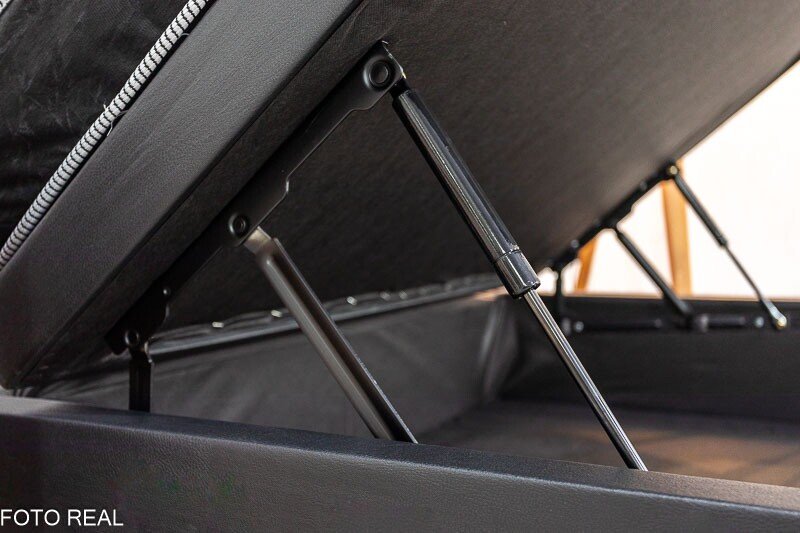 Box Baú Casal Eli Korino Preto Blindado + Colchão Casal Santé D33 138x188x57 Nosso Sonho | Suporta até 240kg - Imagem 3