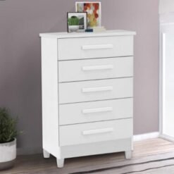 Cômoda Paola 5 gavetas - Branco