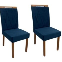 Conjunto Cadeiras Isa 2 unidades - Cinamomo/Azul