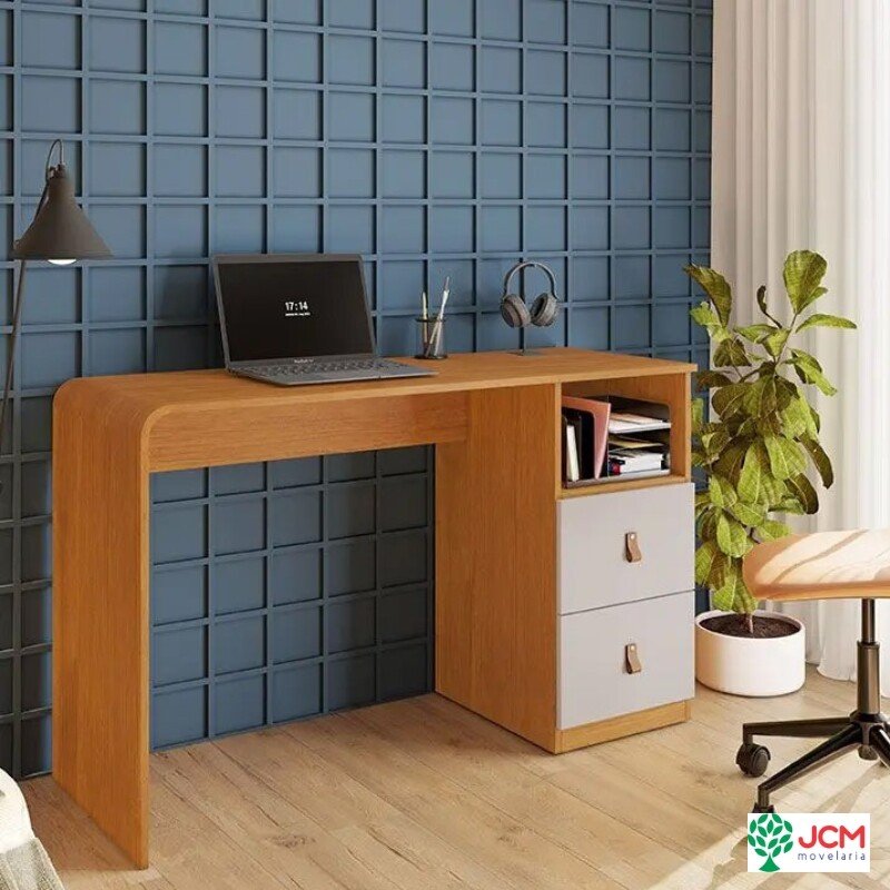 Escrivaninha Alice Cinamomo/Off larg. 1.27m - JCM