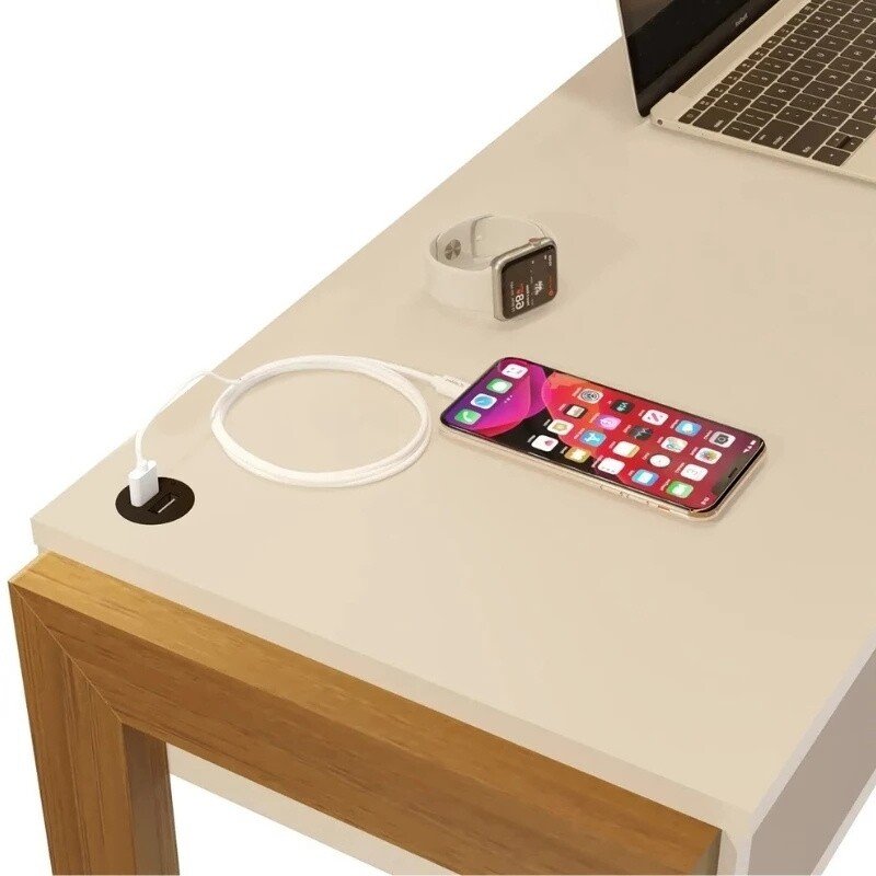 Escrivaninha JB 6055 Luxo Off 1 Gaveta Larg. 1.30m - JB Bechara - Imagem 5