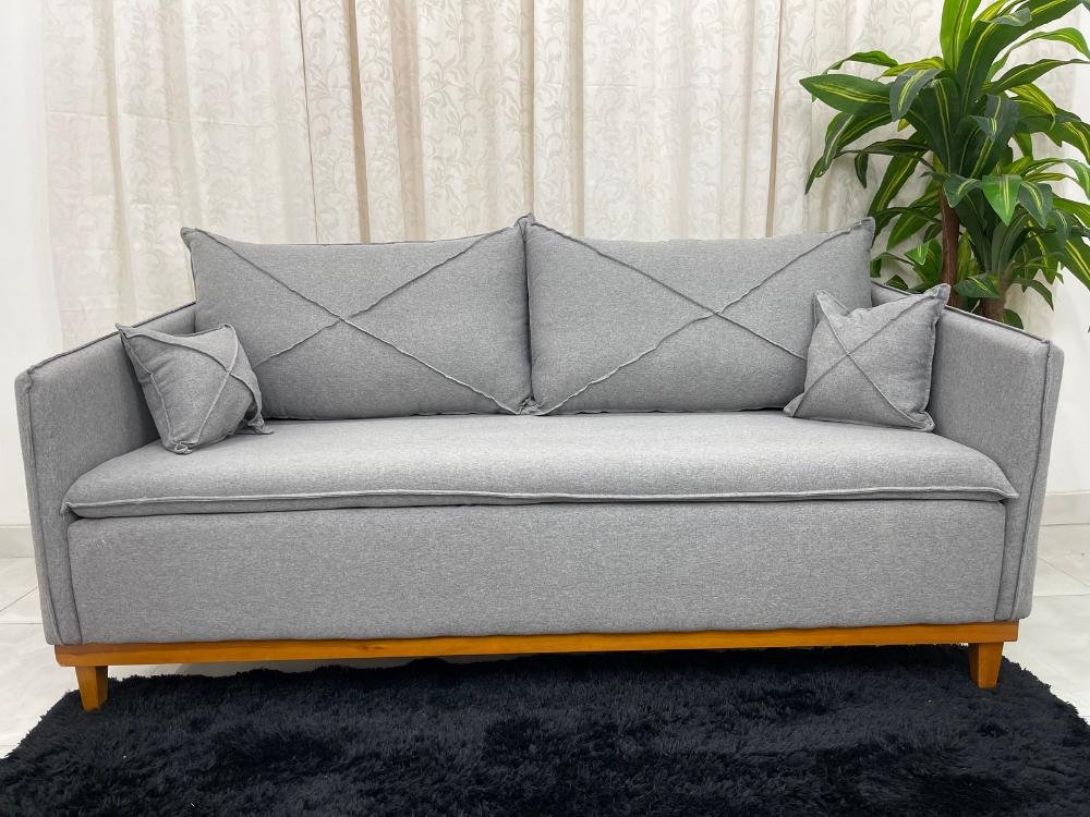 Sofá 2 lugares Lisboa Living 1.80m - Cinza Linho - Imagem 2