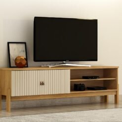 Rack Ouro Preto 65" - Cinamomo/Off white