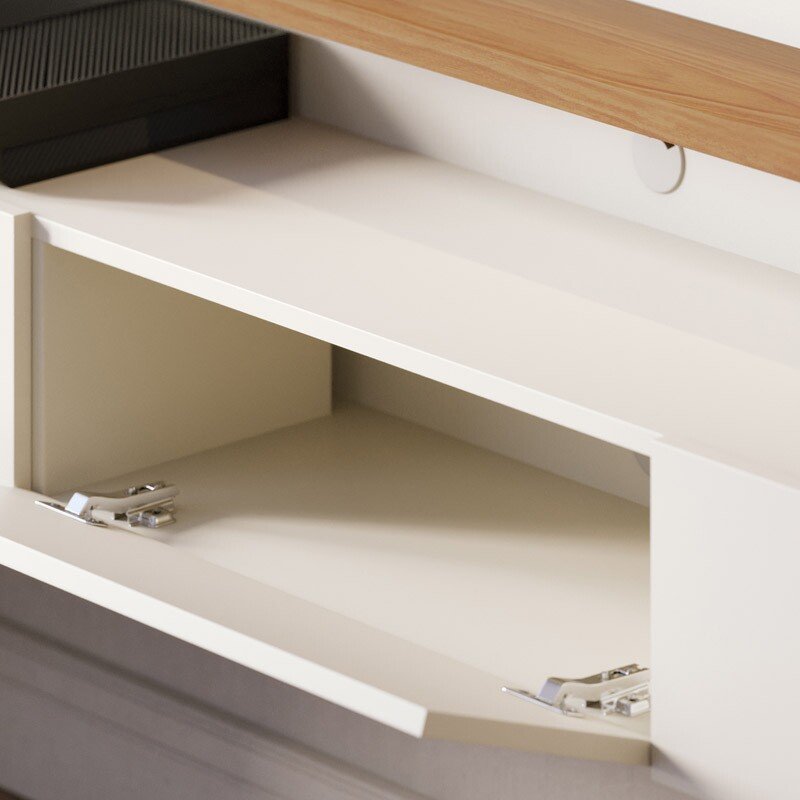 Home Suspenso Juriti Larg. 1.80m Off White/Freijó para TV até 70" - Colibri - Imagem 3