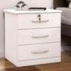 Mesa de cabeceira 3 gavetas Ref.: 011 - Branco