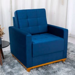 Poltrona Áustria Veludo Azul A16