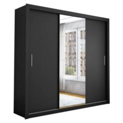 Guarda-Roupa Dubai Plus c/ espelho 3 Portas e 3 Gavetas - Preto