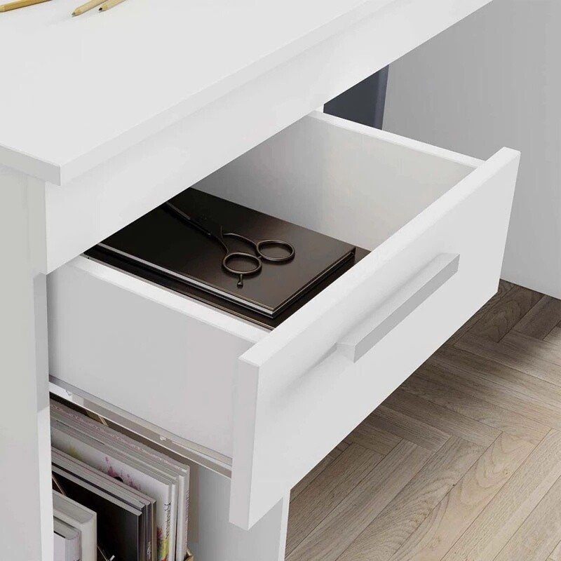 Mesa Office NT 2070 Branco 1 Gaveta Larg. 1.08m - Notável - Imagem 2