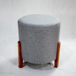 Puff Marcia Linho Cinza