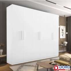 Roupeiro Casal Colibri Branco 6 Portas 6 Gavetas Larg. 2.05m - D Doro