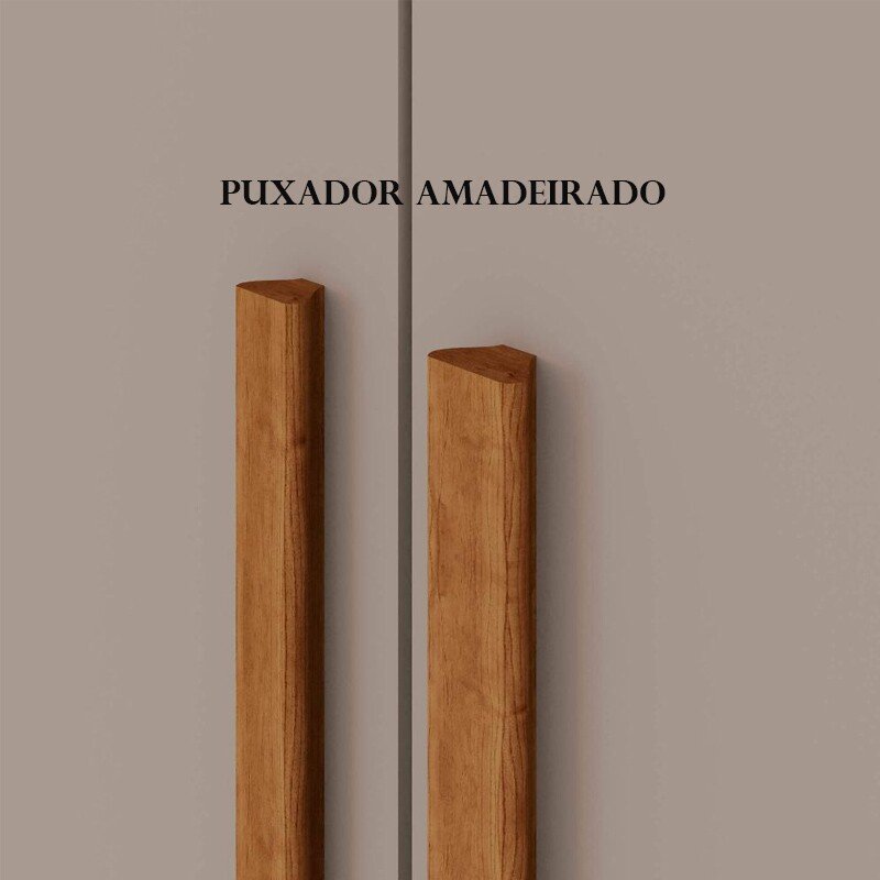 Roupeiro Dinamarca Branco C/Espelho 6 Portas 9 Gavetas C/pés Larg. 1.80m - Sallêto - Imagem 5