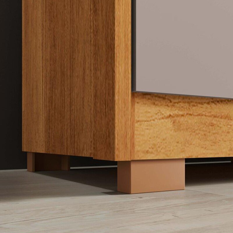 Roupeiro Dinamarca Branco C/Espelho 6 Portas 9 Gavetas C/pés Larg. 1.80m - Sallêto - Imagem 7