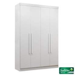 Roupeiro Solteiro Recife 4 Portas 2 Gavetas Larg. 1.21m Branco Sallêto