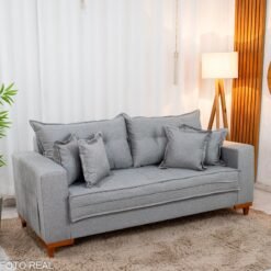 Sofá 3 Portugal Lug. 2.00m Linho Cinza 27